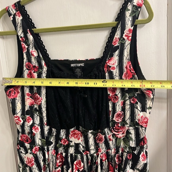 Hot Topic Rose Striped Skater Dress XL - Picture 5 of 8